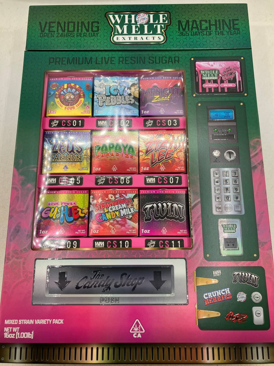 Authentic Whole Melts Live Resin Sugar Vending Machine Edition